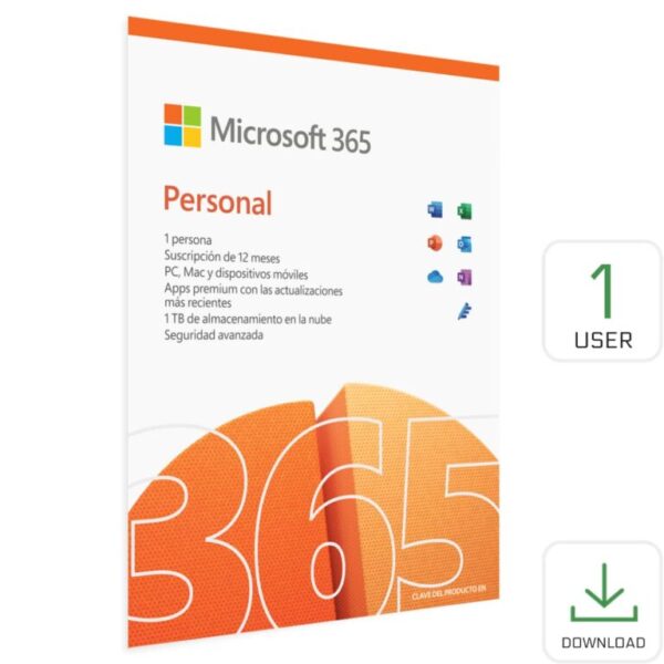 Microsoft 365 Apps 1 Usuario -1Año Personal