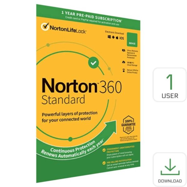 Norton Security 360 1 User 1 Año Standard