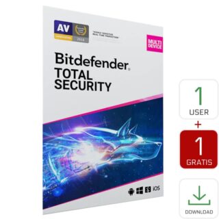 BitDefender Total Security 1 User 1 Año + 1Pc Gratis